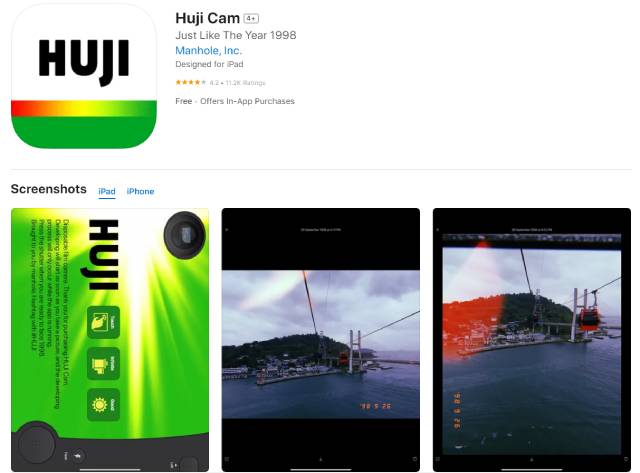 App chỉnh sửa ảnh đẹp Huji Cam