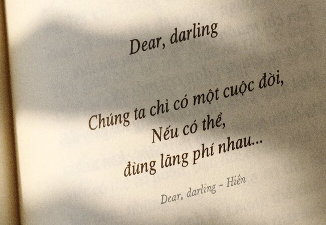 Chúng ta chỉ có một cuộc đời. Nếu có thể, đừng lãng phí nhau