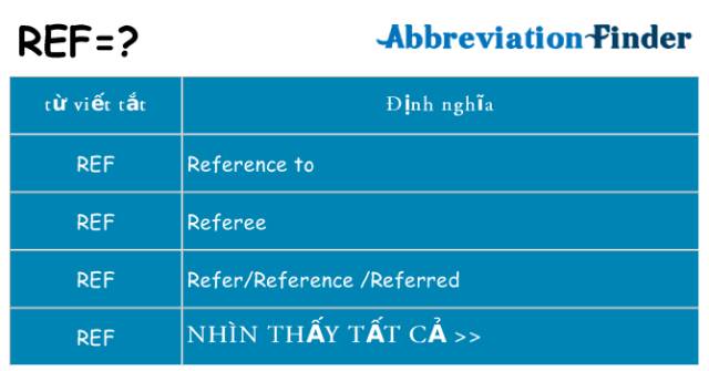 Ref là viết tắt của những từ nào