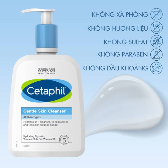 Sữa rửa mặt Cetaphil Gentle Skin Cleanser lành tính với mọi loại da