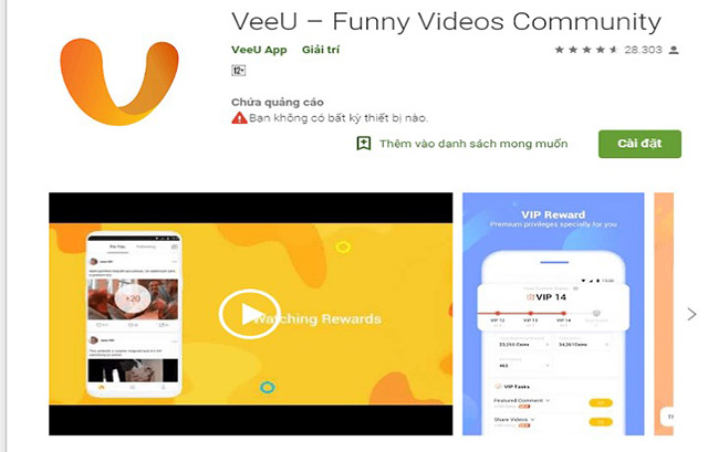 VeeU là app xem video kiếm tiền với thao tác đơn giản