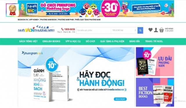 Trang web Nhasachphuongnam.com là trang thương mại điện tử của Nhà Sách Phương Nam
